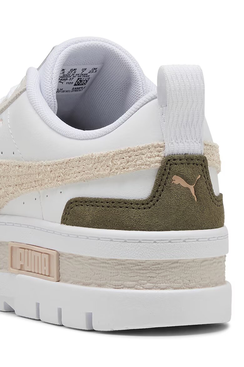 Puma Спортни обувки Mayze Mix от еко кожа с велур Бежов/Мръснобял