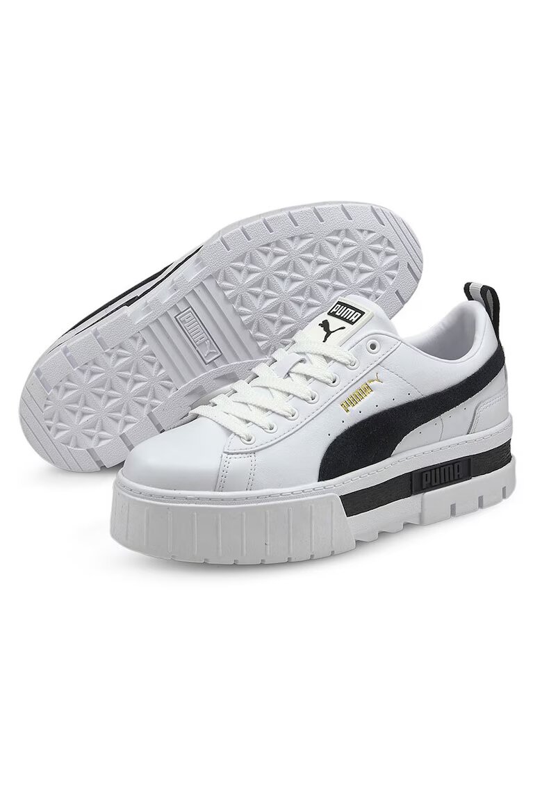 Puma Спортни обувки Mayze с велур и равна платформа