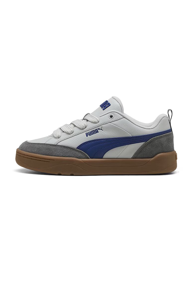 Puma Спортни обувки Park Lifestyle с велур - Сив/Тъмносин