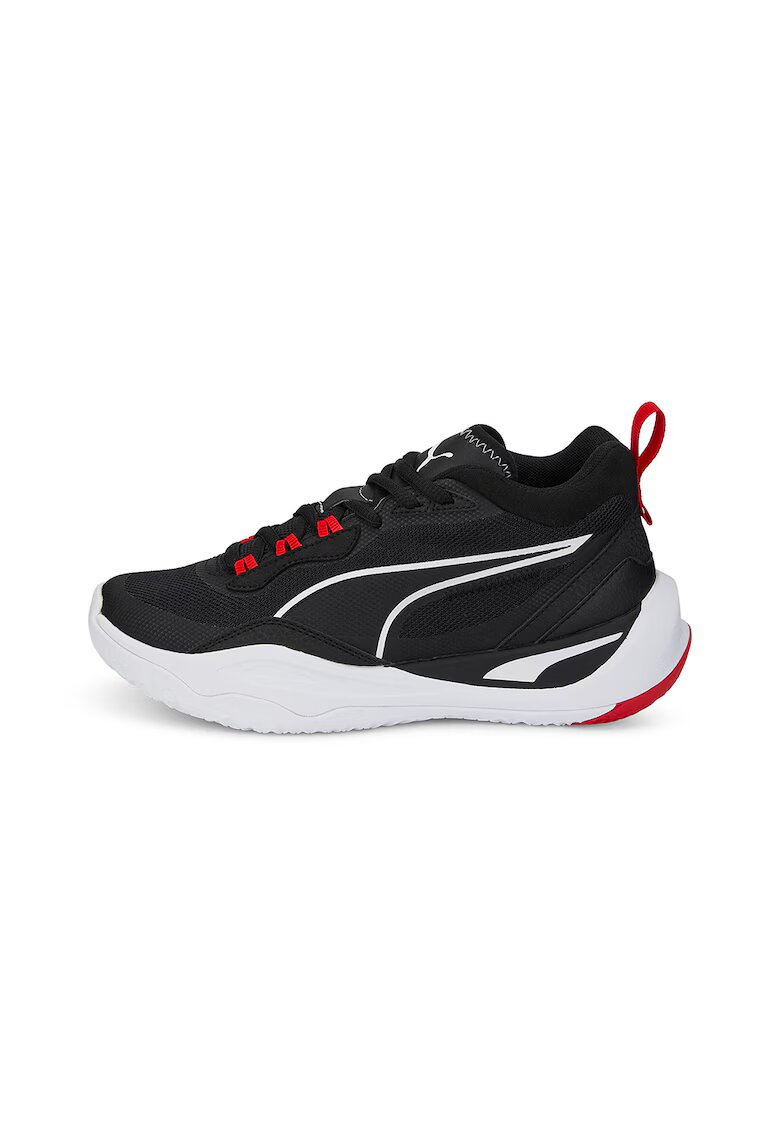 Puma Спортни обувки Playmaker с мрежести зони - Черен/Тъмночервен