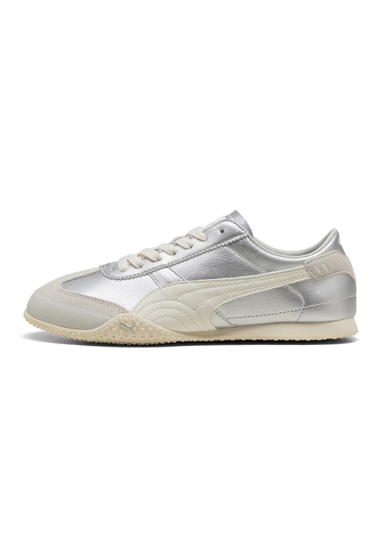 Puma Спортни обувки под глезена Bella UT LEA с велур - Сребрист/Светло бежово