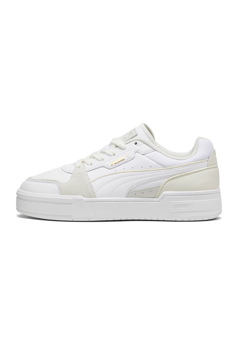 Puma Спортни обувки Pro Lux III с велур - Слонова кост/Бял