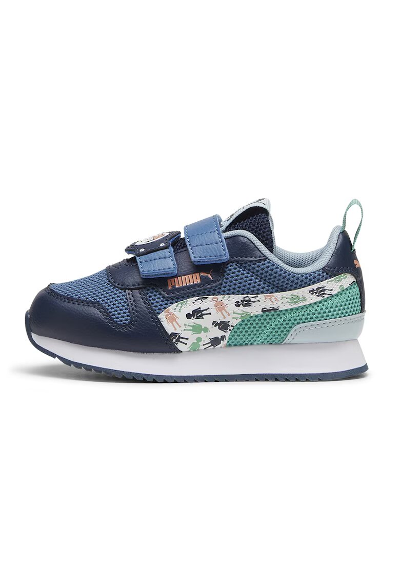 Puma Спортни обувки R78 с велкро - Тъмносин/Ментово зелено