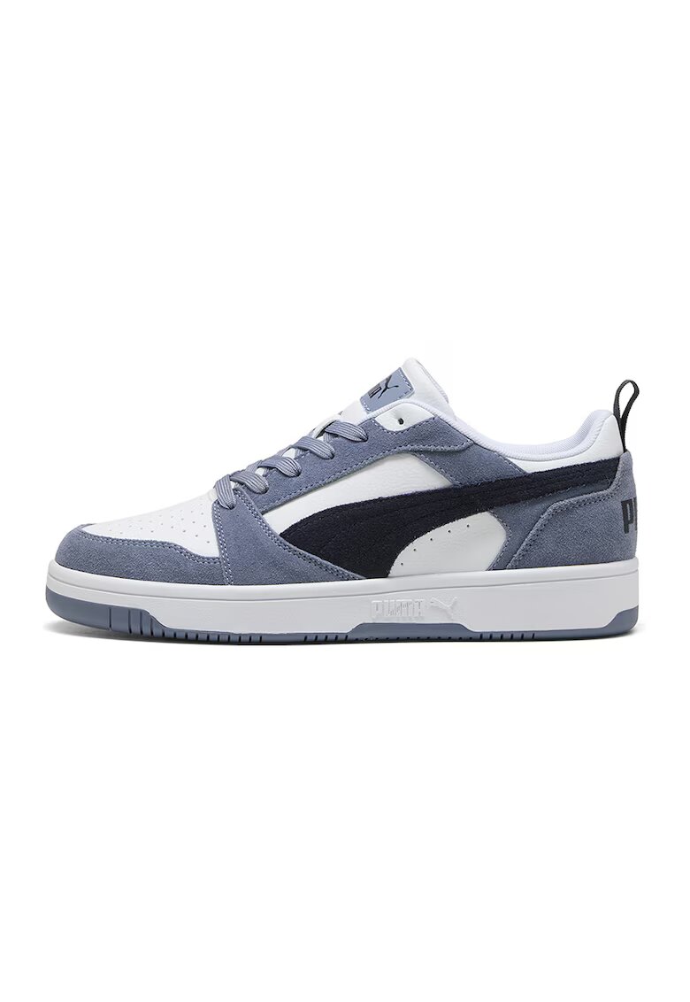 Puma Спортни обувки Rebound v6 от кожа и еко кожа - Черен/Прашно синьо/Бял