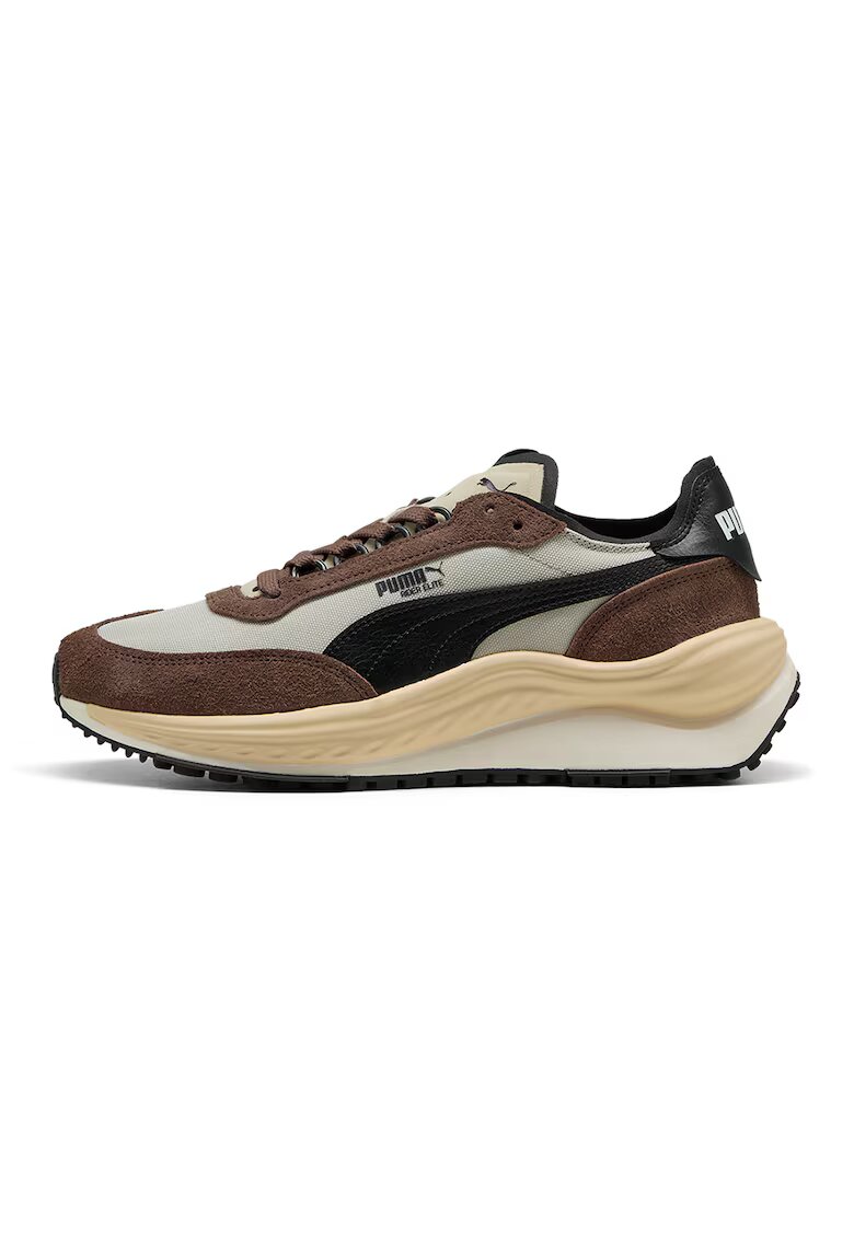 Puma Спортни обувки Rider Elite Winter Desert с лого - Черен/Кафяв/Мръснобял