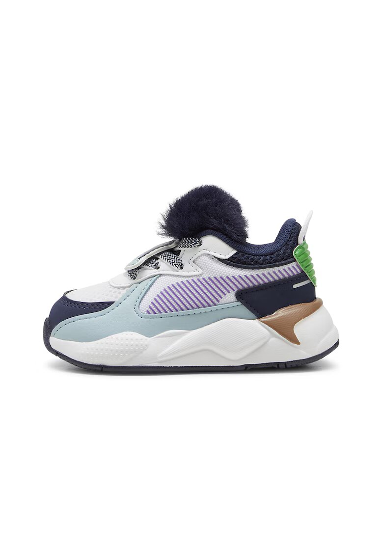 Puma Спортни обувки RS-X Trolls с еко пух - Бял/Ледено синьо/Тъмносин