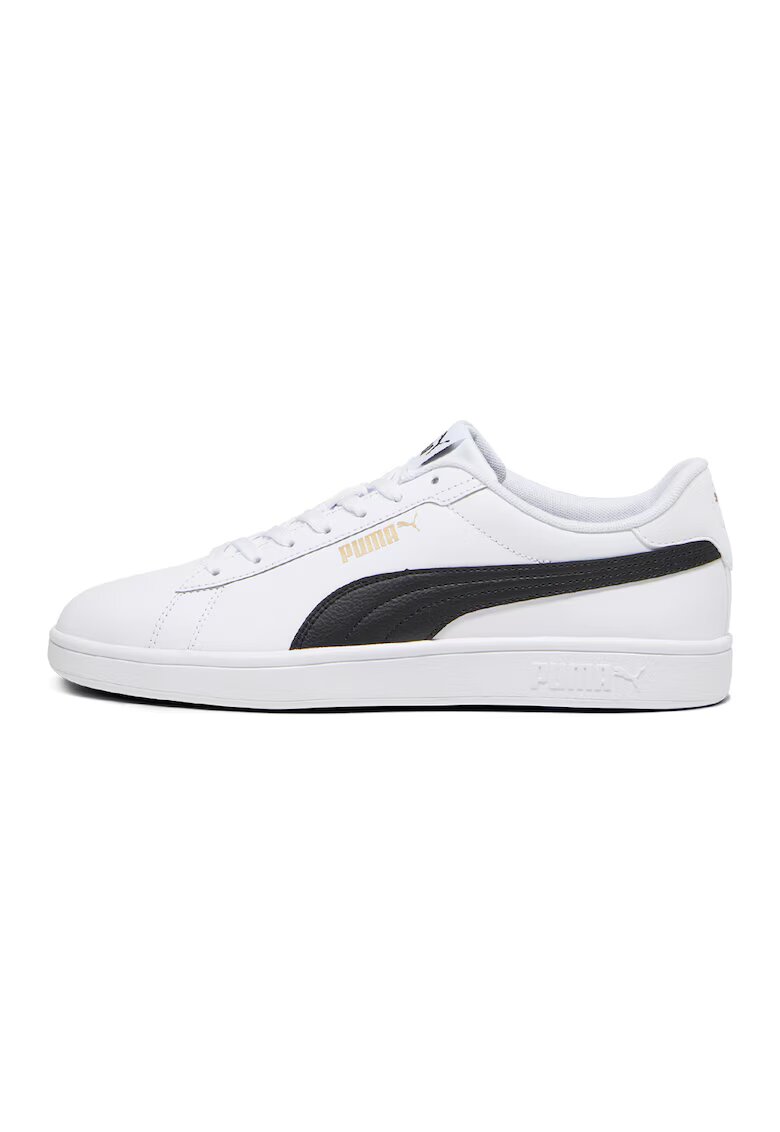 Puma Спортни обувки Smash 3.0 от еко кожа и кожа - Бял/Черен