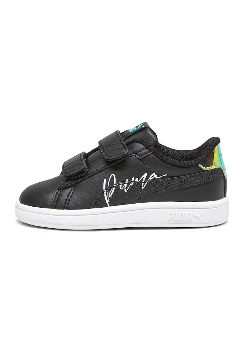 Puma Спортни обувки Smash 3.0 от еко кожа с велкро - Черен/Тюркоаз