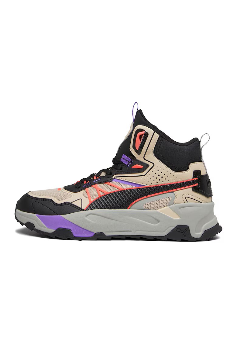 Puma Спортни обувки Trinity Mid Hybrid Granola с висок профил - Черен/Светло бежово