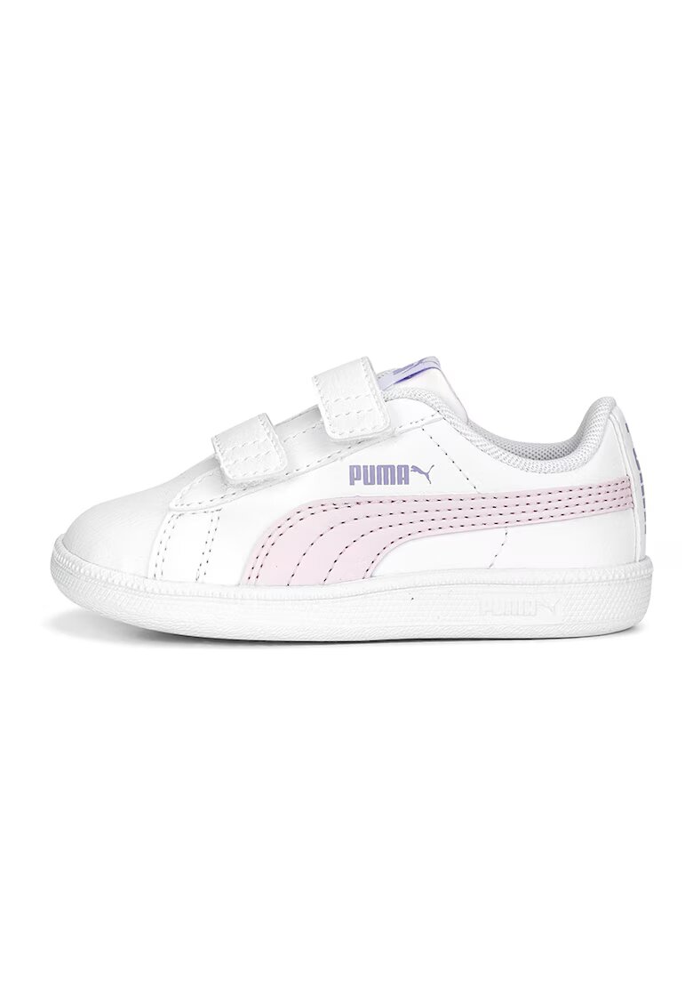 Puma Спортни обувки Up от еко кожа с велкро - Бял/Пастелнорозов/Лилав