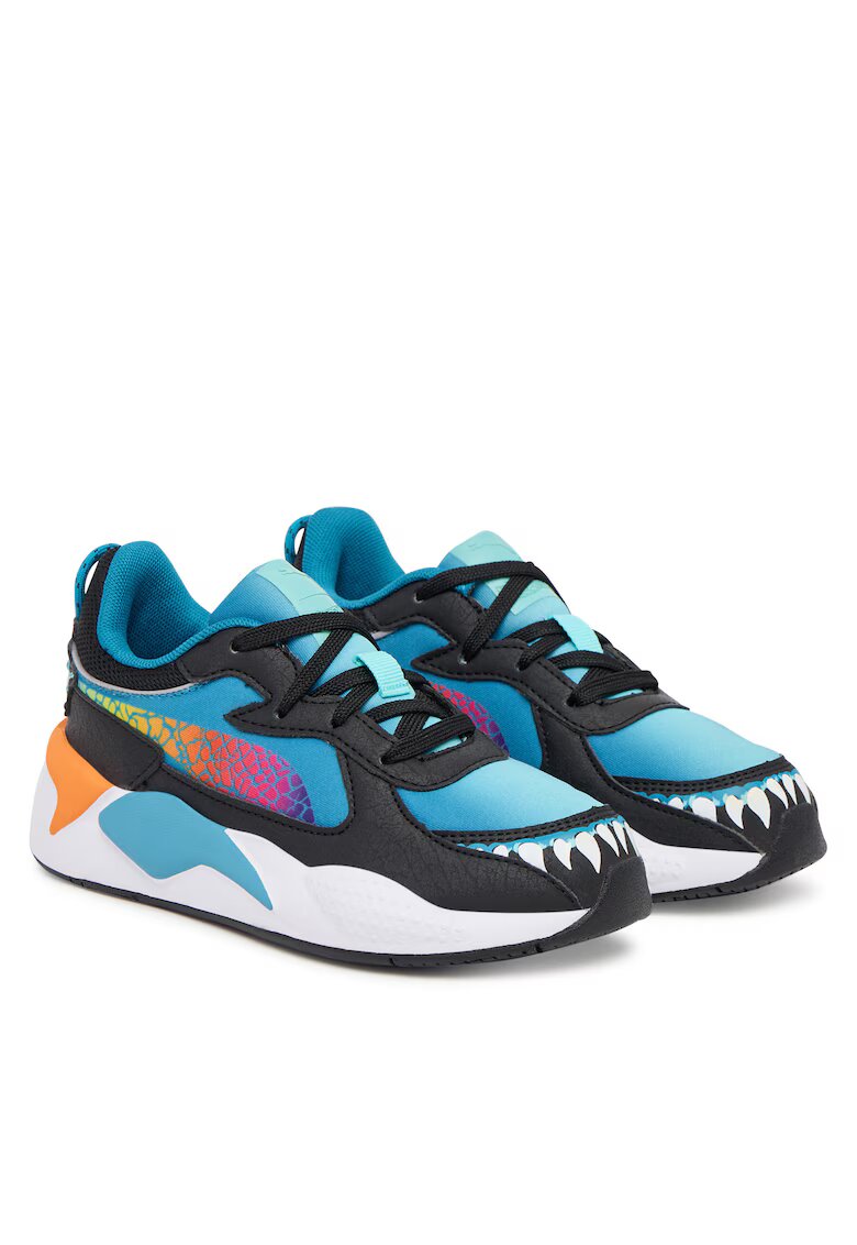 Puma Спортни обувки за деца - Rs-X Hot Wheels 2 Ps - тропическо синьо/оранжево гло - текстил -