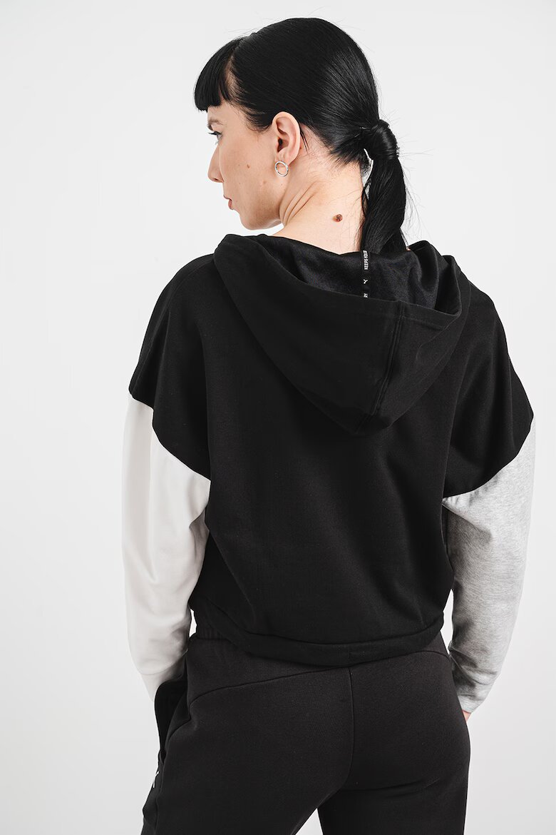 Puma Спортно худи DryCell Черен/Сив меланж/Бял