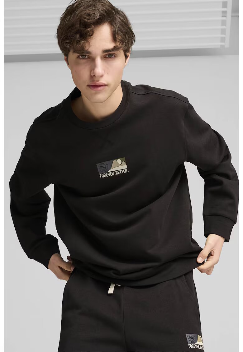 Puma Суитшърт Better Sportswear с лого - Избеляло черно