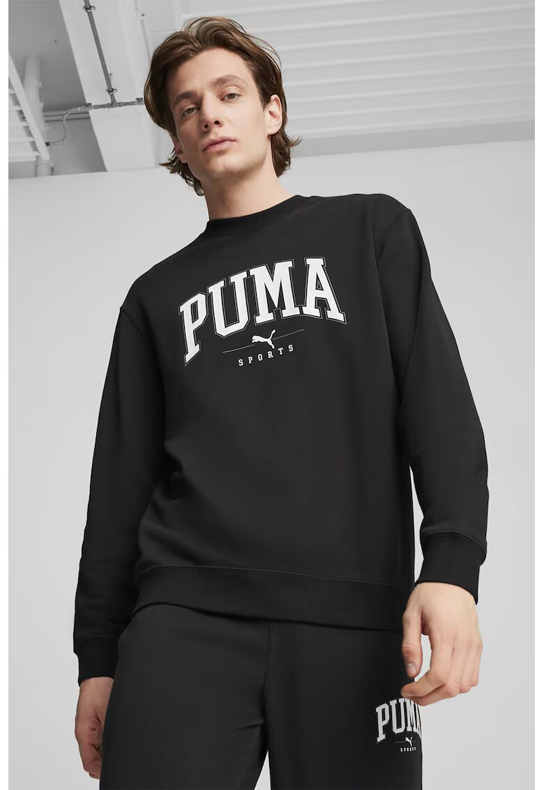 Puma Суитшърт с лого - Бял/Черен