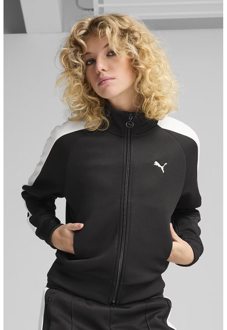 Puma Суитшърт T7 Always On с цип - Черен/Бял