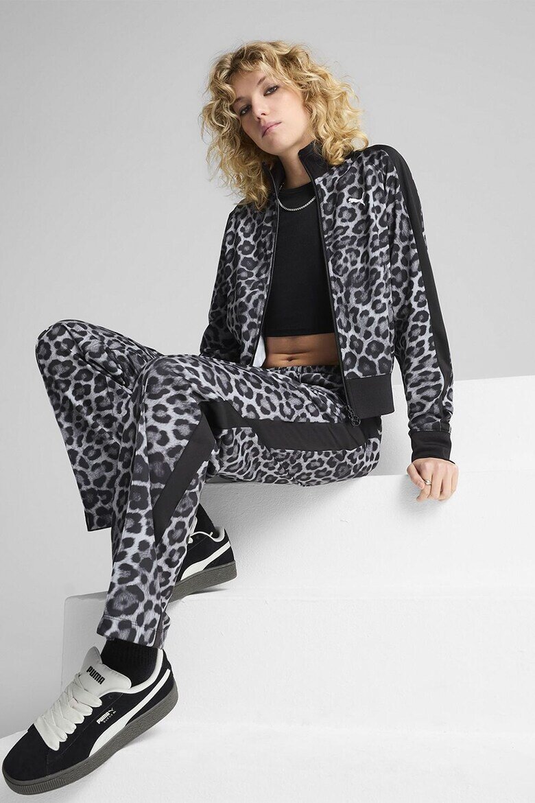 Puma Суитшърт T7 Leo Luxe с цип Черен/Сив