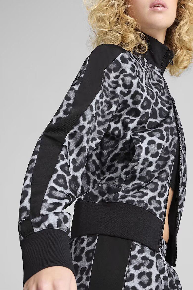 Puma Суитшърт T7 Leo Luxe с цип Черен/Сив