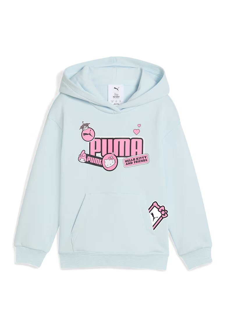 Puma Свободно худи с шарка - Пастелнорозов/Ледено синьо