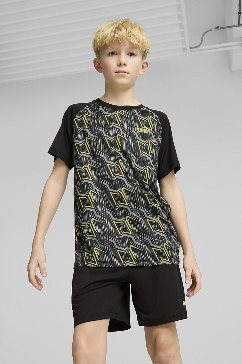 Puma Тениска и къс панталон Черен/Tъмносив