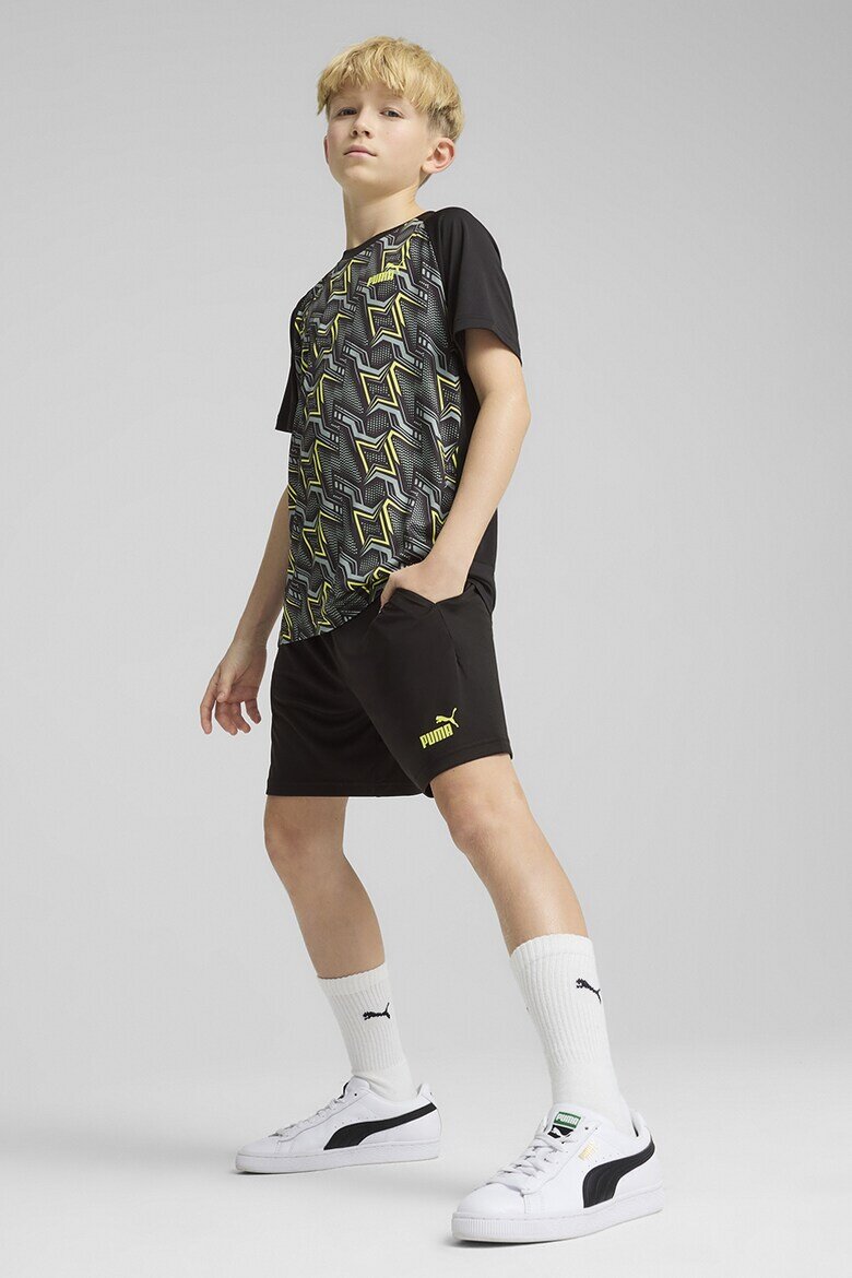 Puma Тениска и къс панталон Черен/Tъмносив
