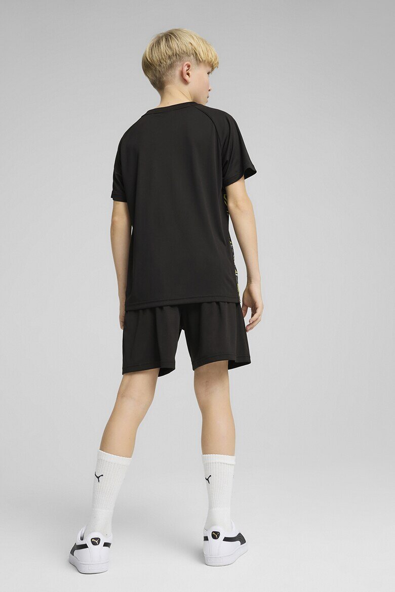 Puma Тениска и къс панталон Черен/Tъмносив