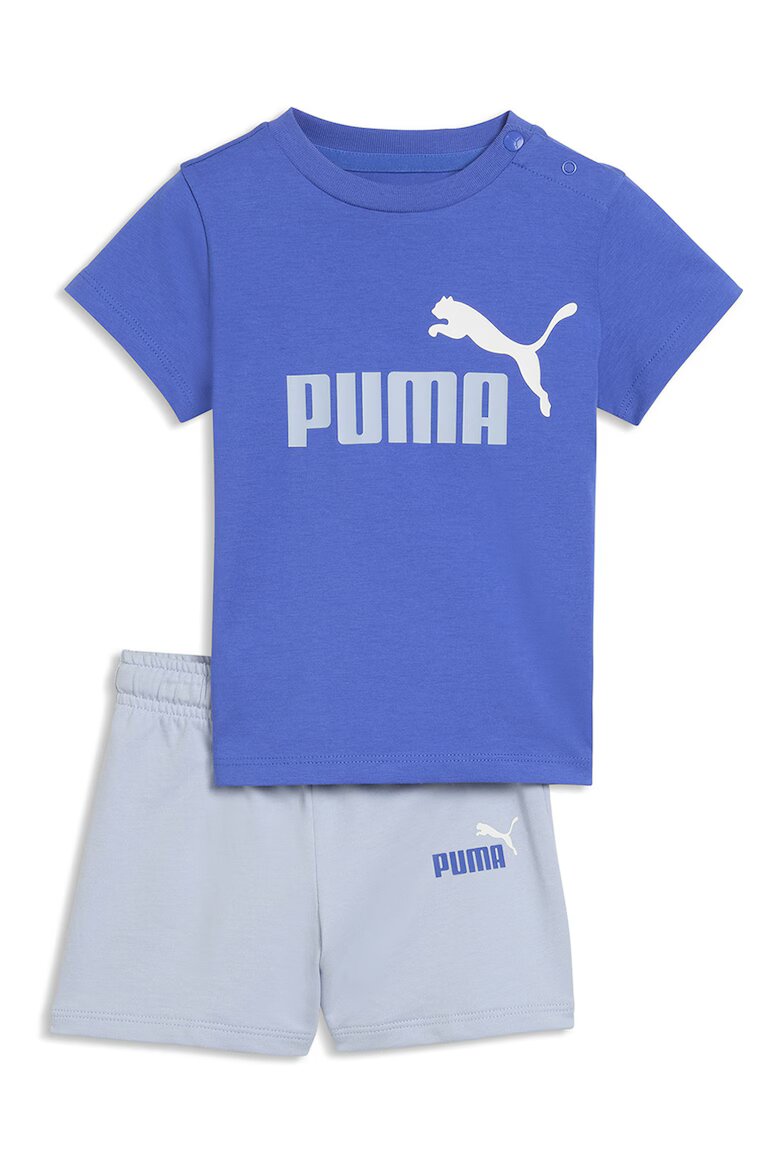 Puma Тениска Minicats с принт и шорти Светлосин