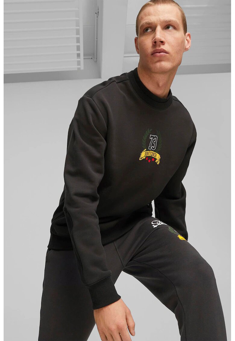 Puma Уголемен суитшърт Hoop с овално деколте