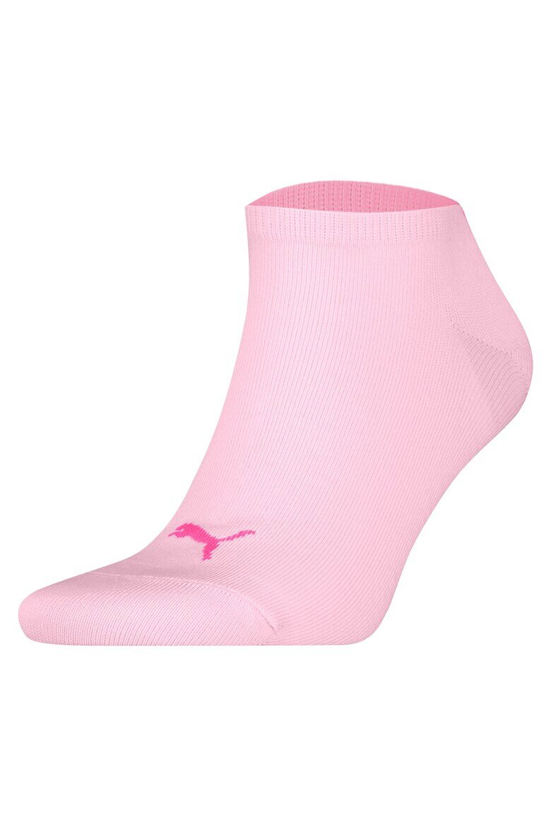 Puma Унисекс чорапи до глезена с лога - 3 чифта Бял/Розово
