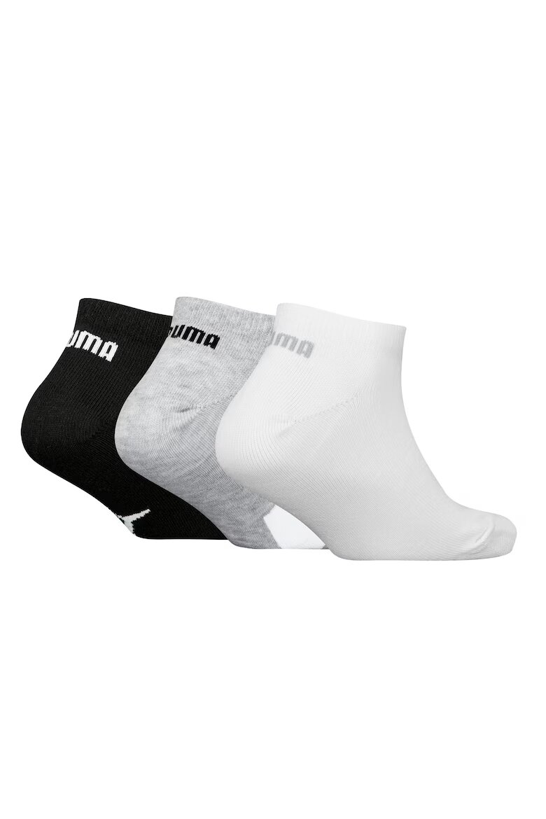 Puma Унисекс чорапи с лого - 3 чифта Бял/Черен/Сив