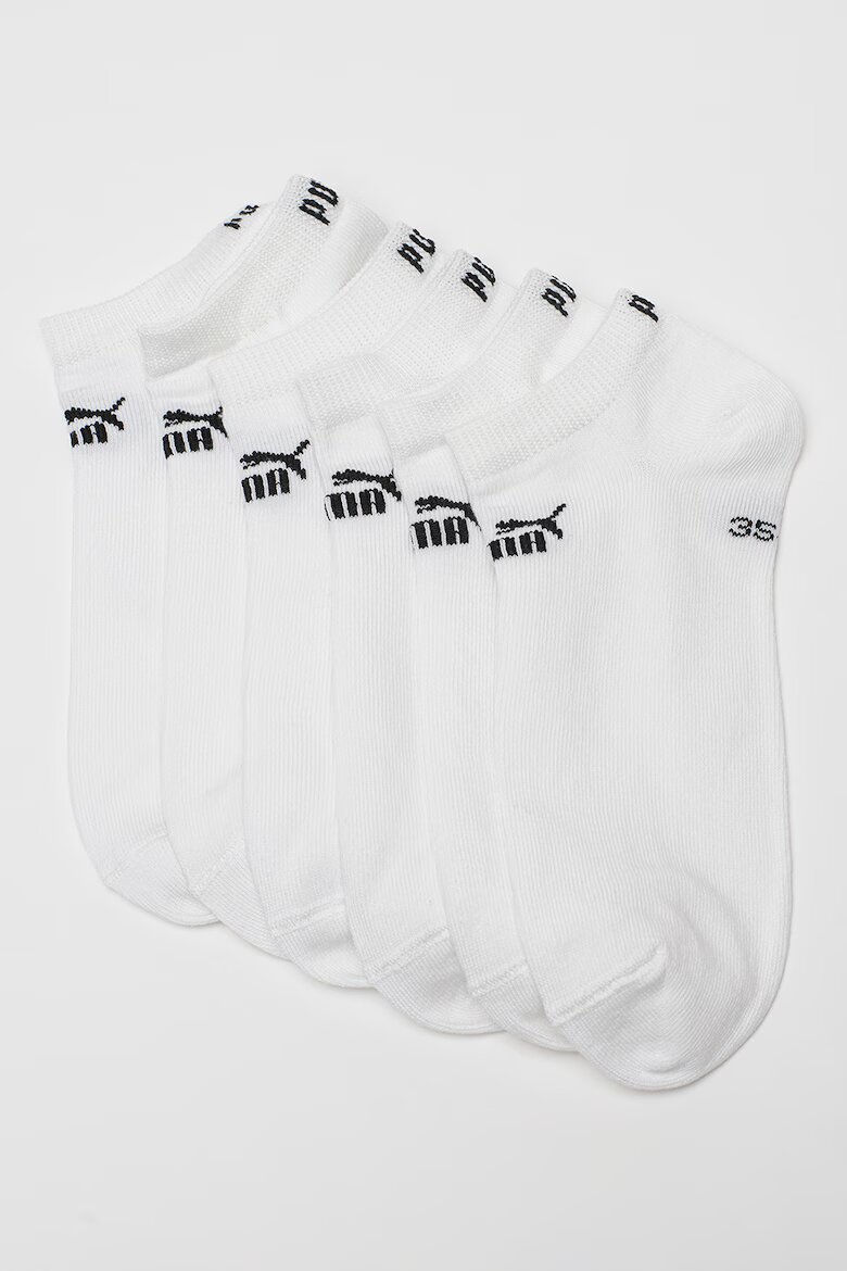 Puma Унисекс чорапи с памук - 6 чифта Черен/Мръснобял