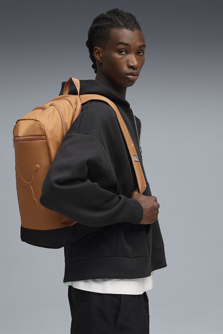 Puma Унисекс раница Buzz - 28 л Черен/Персийски портокал