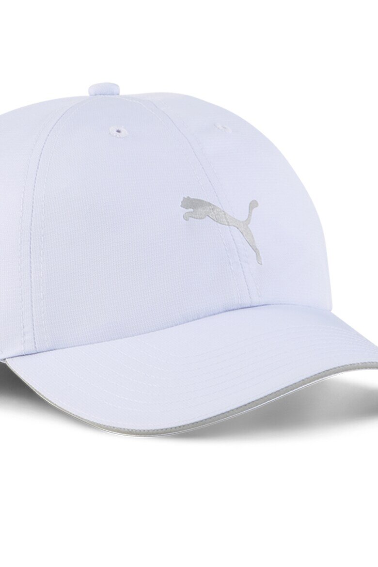 Puma Унисекс шапка за бягане с извита козирка Бял