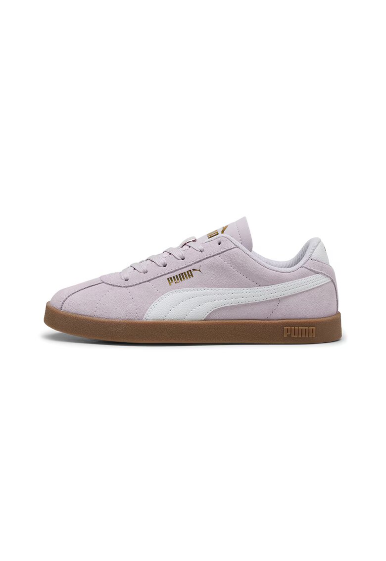 Puma Унисекс спортни обувки Club II Intense от велур - Бял/Лилав