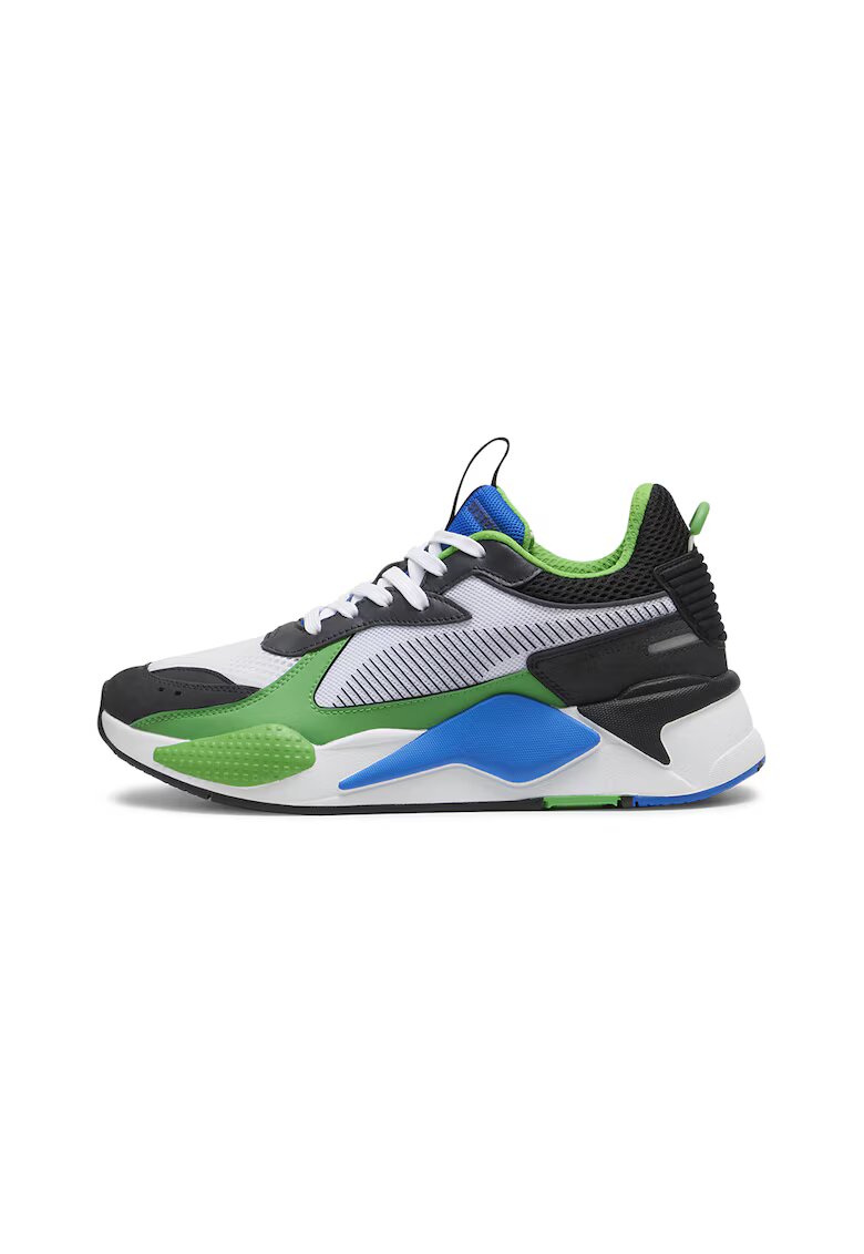 Puma Унисекс спортни обувки RS-X Toys с цветен блок - Бял/Зелен/Черен