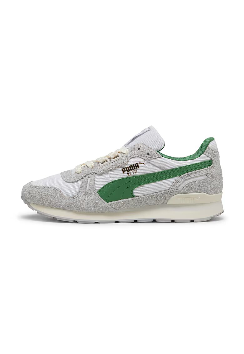 Puma Унисекс спортни обувки RX 737 Vintage с велур - Бял/Сив