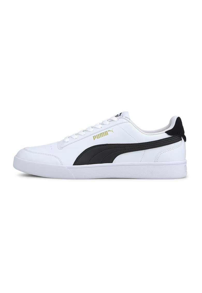 Puma Унисекс спортни обувки Shuffle от еко кожа - Бял/Златист/Черен