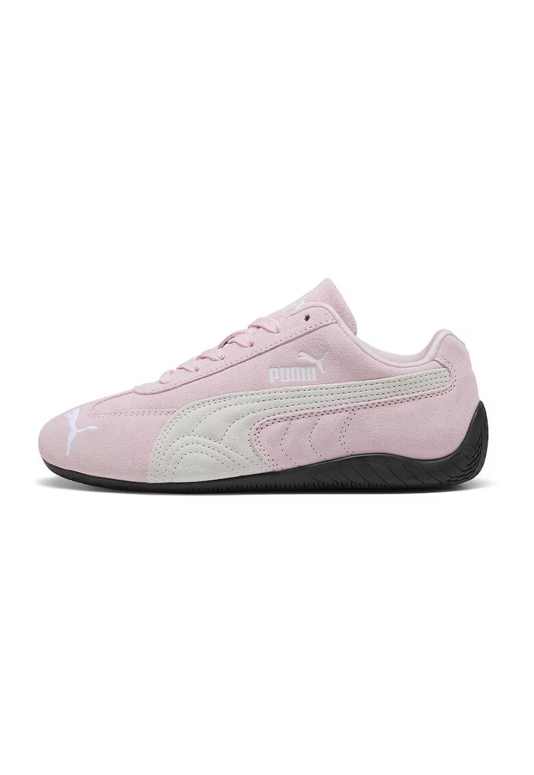 Puma Унисекс спортни обувки Speedcat OG от велур - Бял/Розово