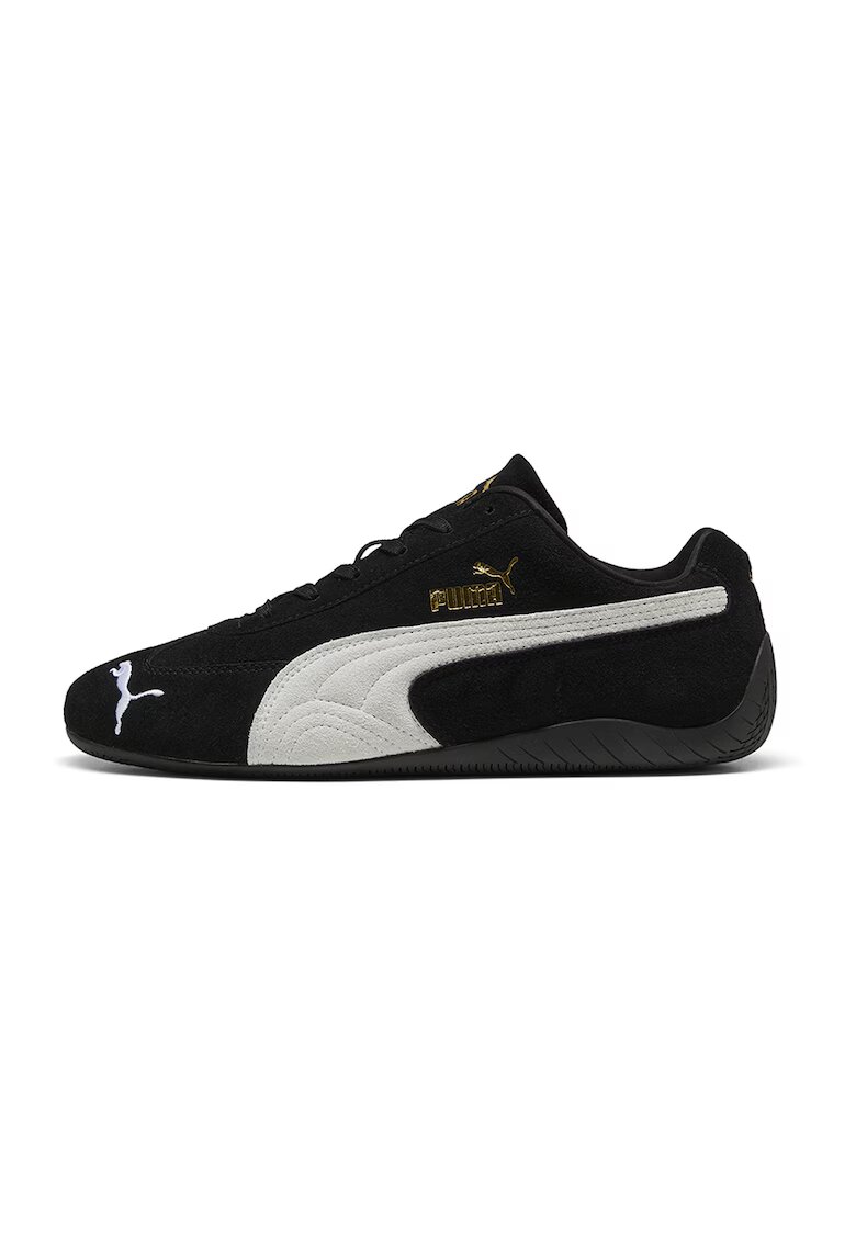 Puma Унисекс спортни обувки Speedcat OG от велур - Бял/Златист/Керемидено червено