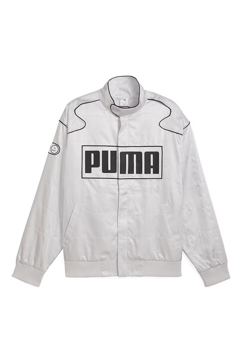 Puma Унисекс уголемено яке с лого Черен/Мръснобял