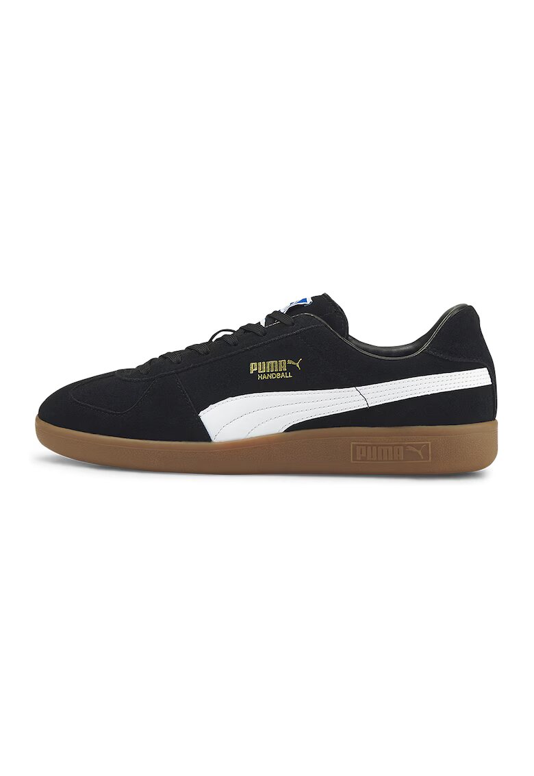 Puma Велурени обувки за хандбал - Бял/Черен