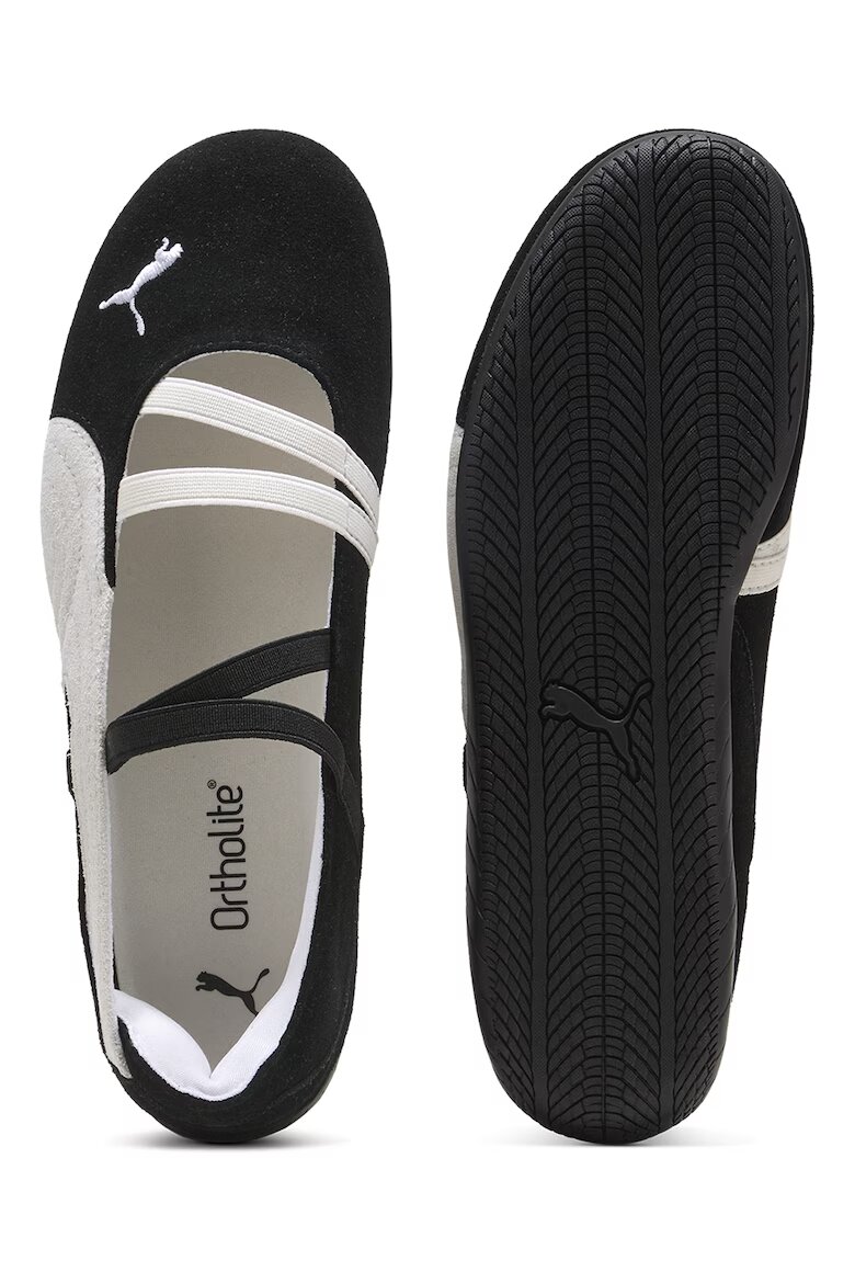 Puma Велурени пантофки Speedcat с лого Бял/Черен
