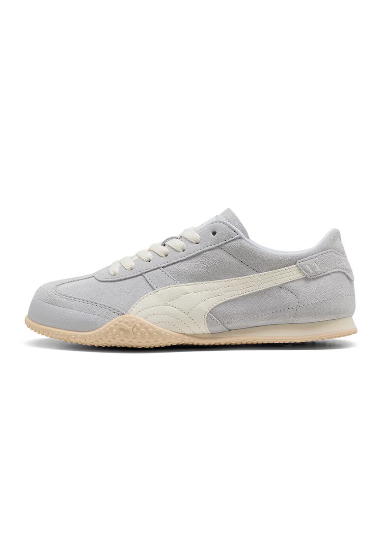 Puma Велурени спортни обувки Bella - Светло сив/Мръснобял
