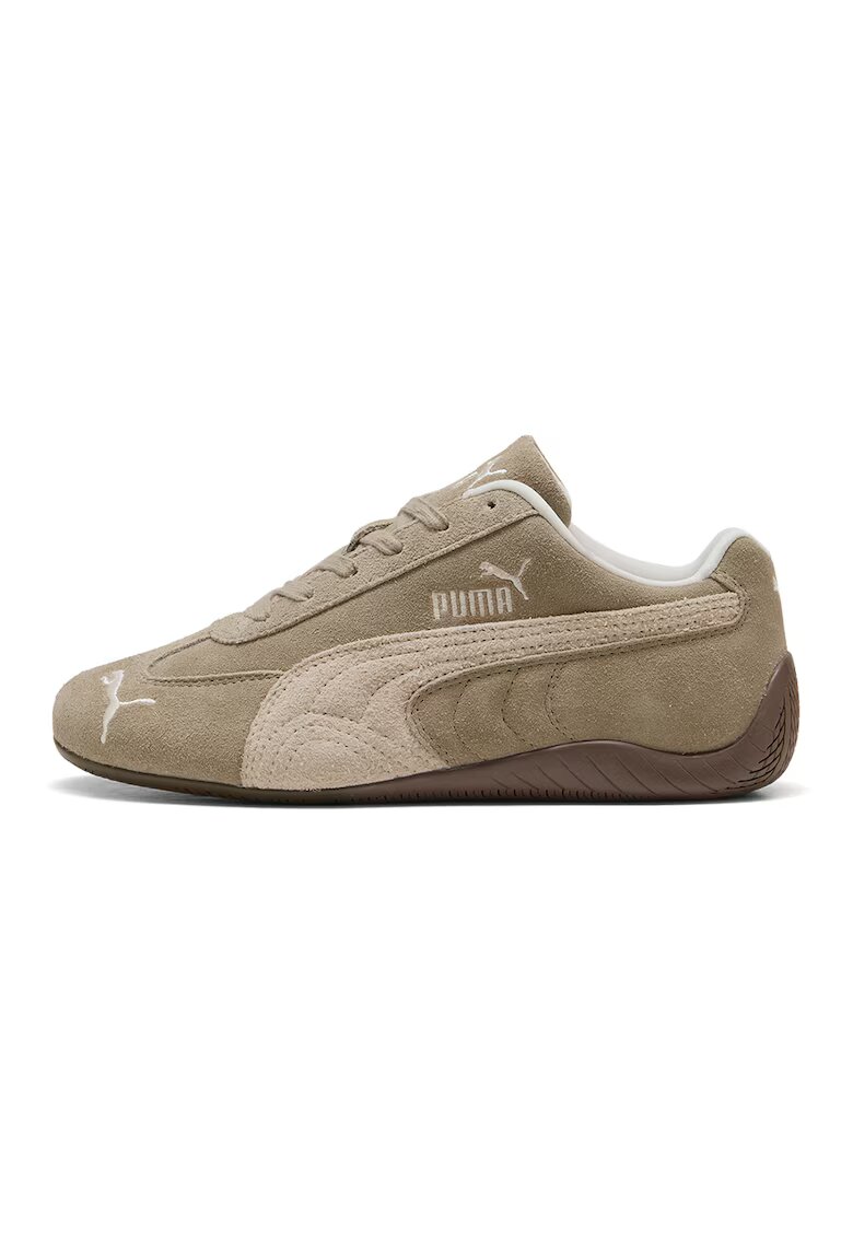 Puma Велурени спортни обувки Speedcat Elevated с лого - Слонова кост/Бежов