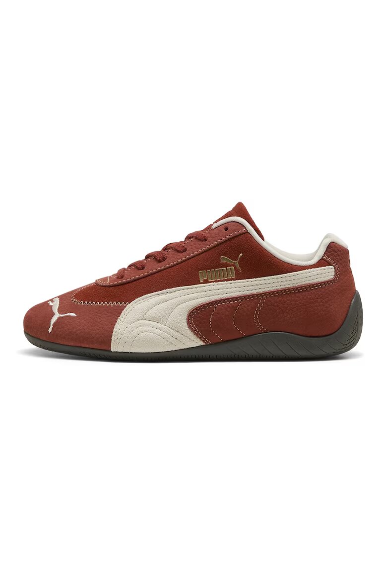 Puma Велурени спортни обувки Speedcat Wine Club - Бежов/Керемидено червено