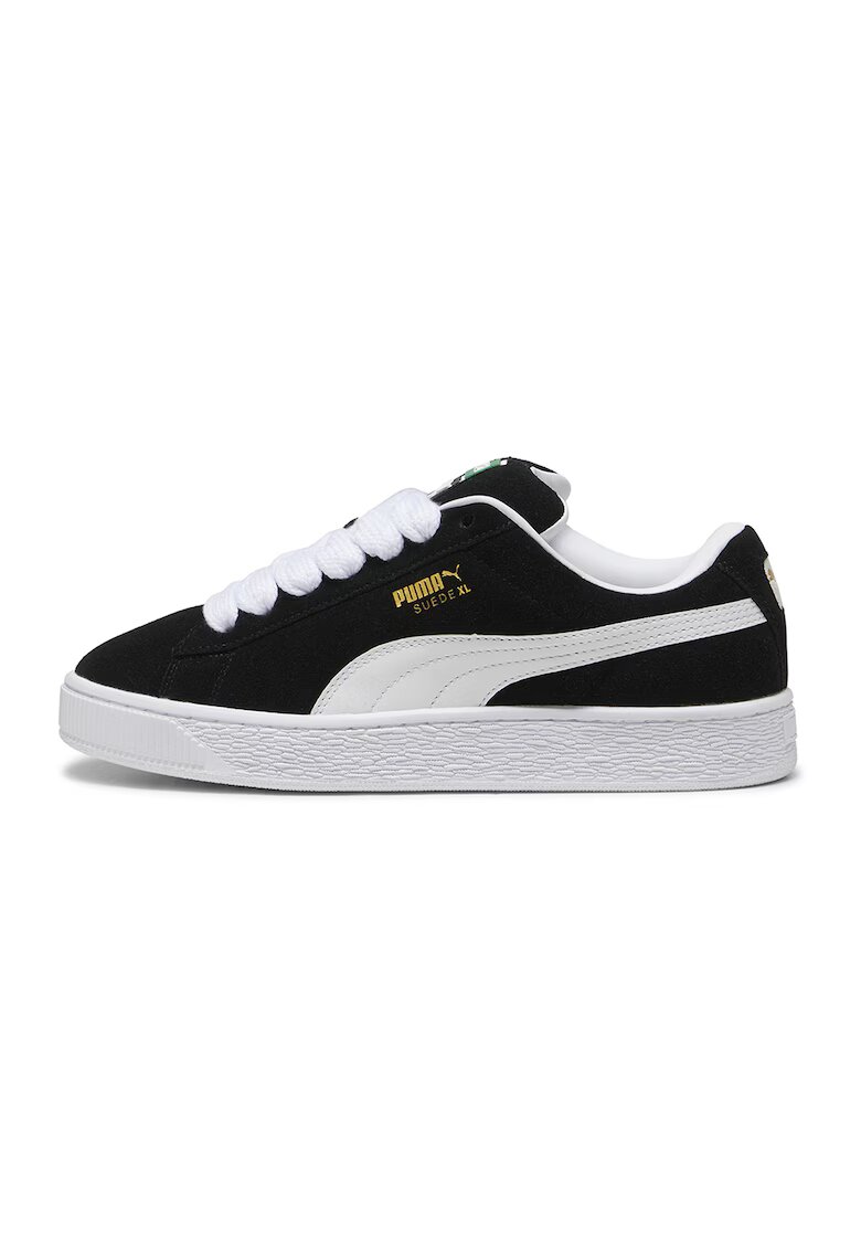 Puma Велурени спортни обувки Suede XL с допълнителни връзки - Бял/Черен