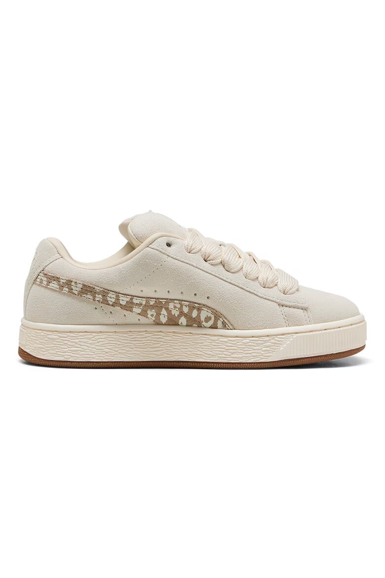 Puma Велурени спортни обувки Suede XL с животинска шарка Слонова кост/Светлокафяв