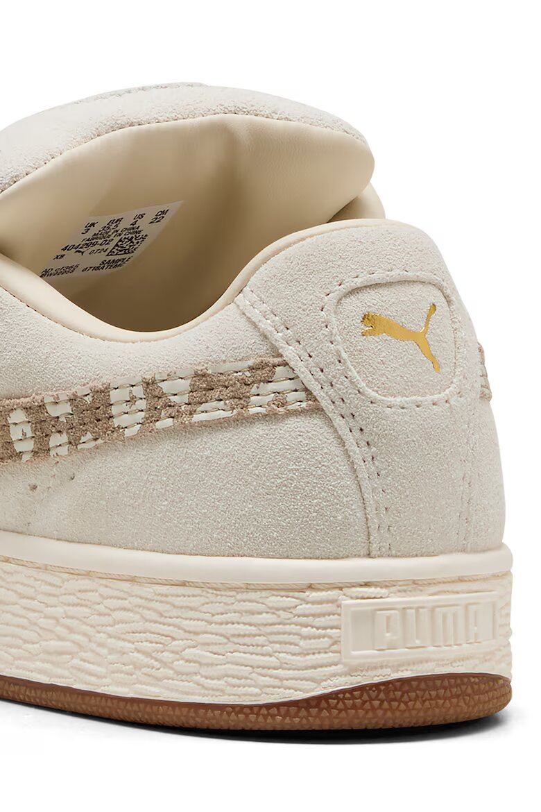 Puma Велурени спортни обувки Suede XL с животинска шарка Слонова кост/Светлокафяв