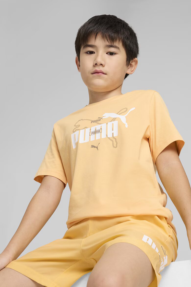 Puma Вталена тениска с лого Бледооранжев