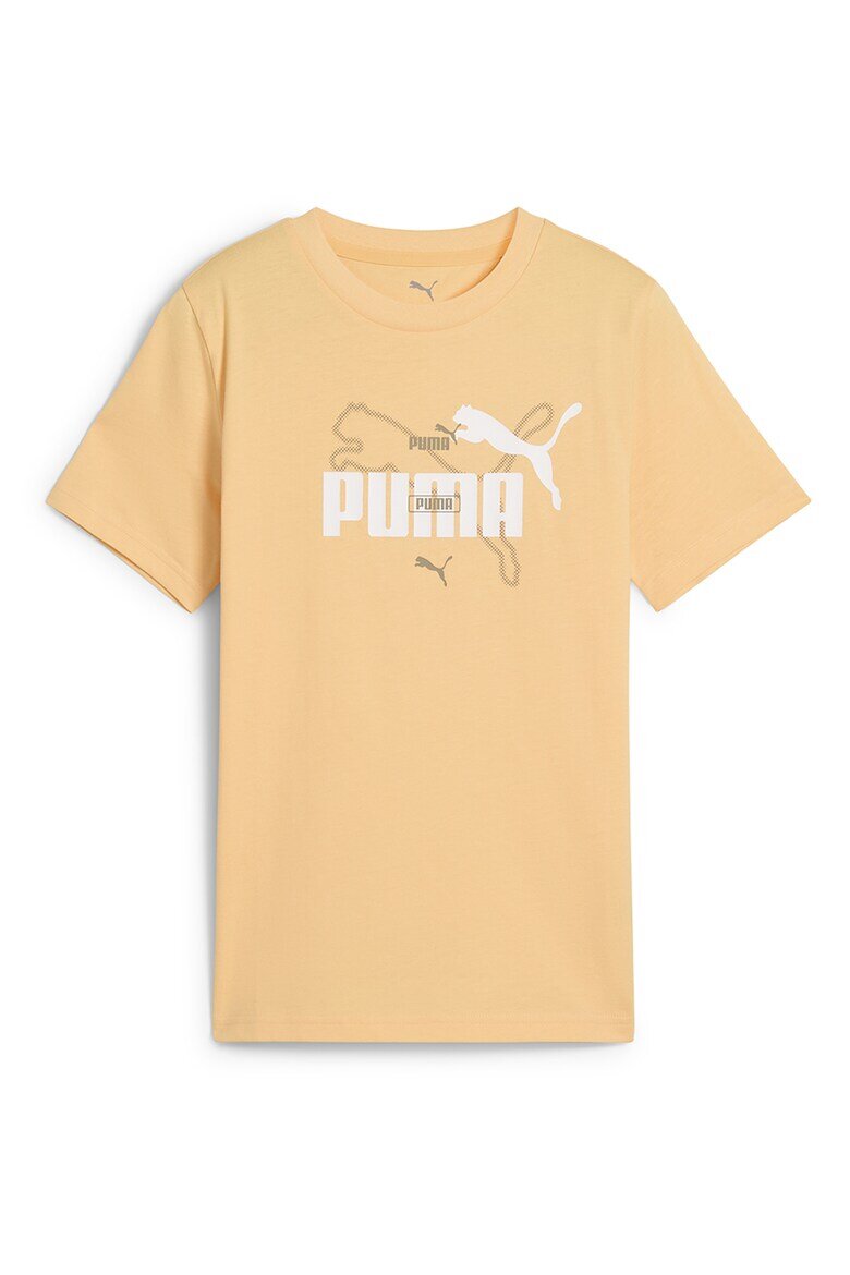 Puma Вталена тениска с лого Бледооранжев