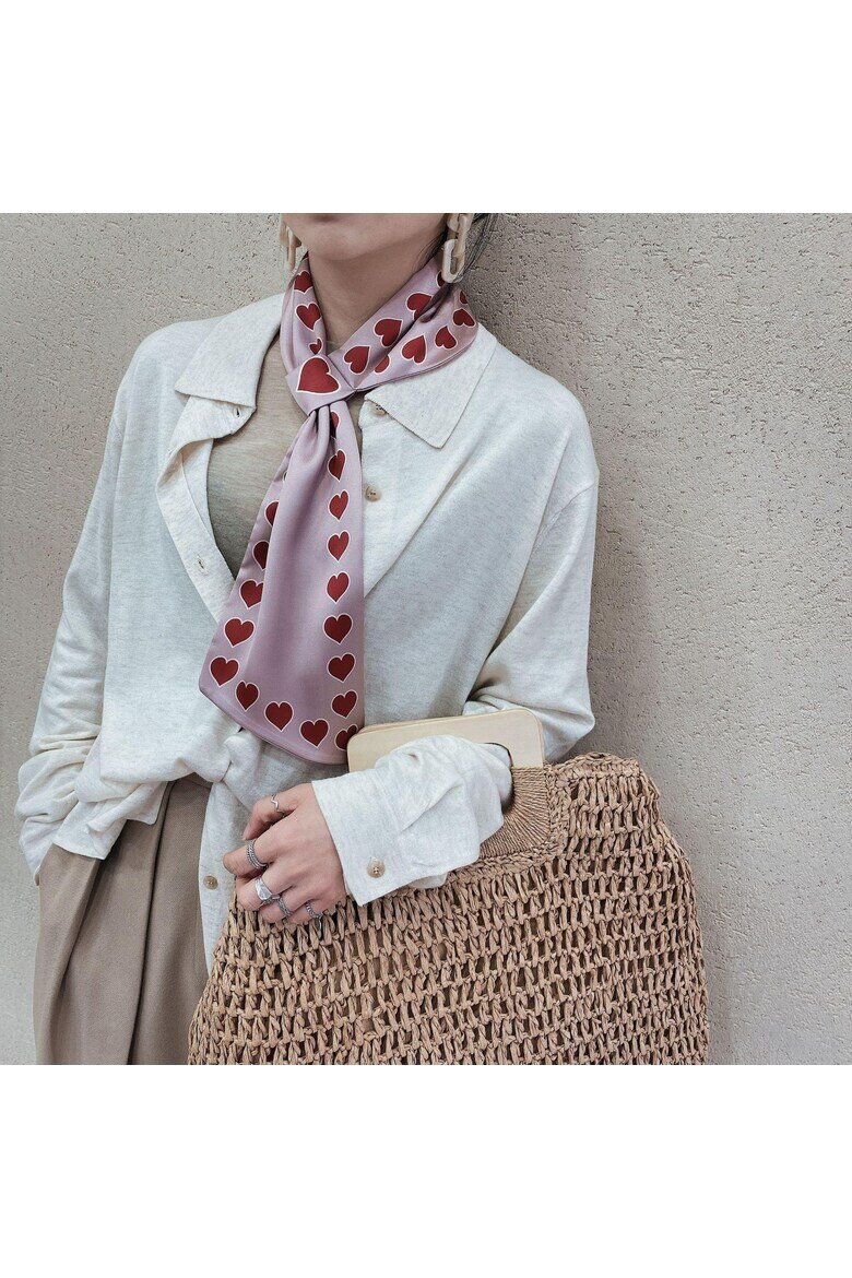 Pursehuit Розов шал с щампа Anya C3